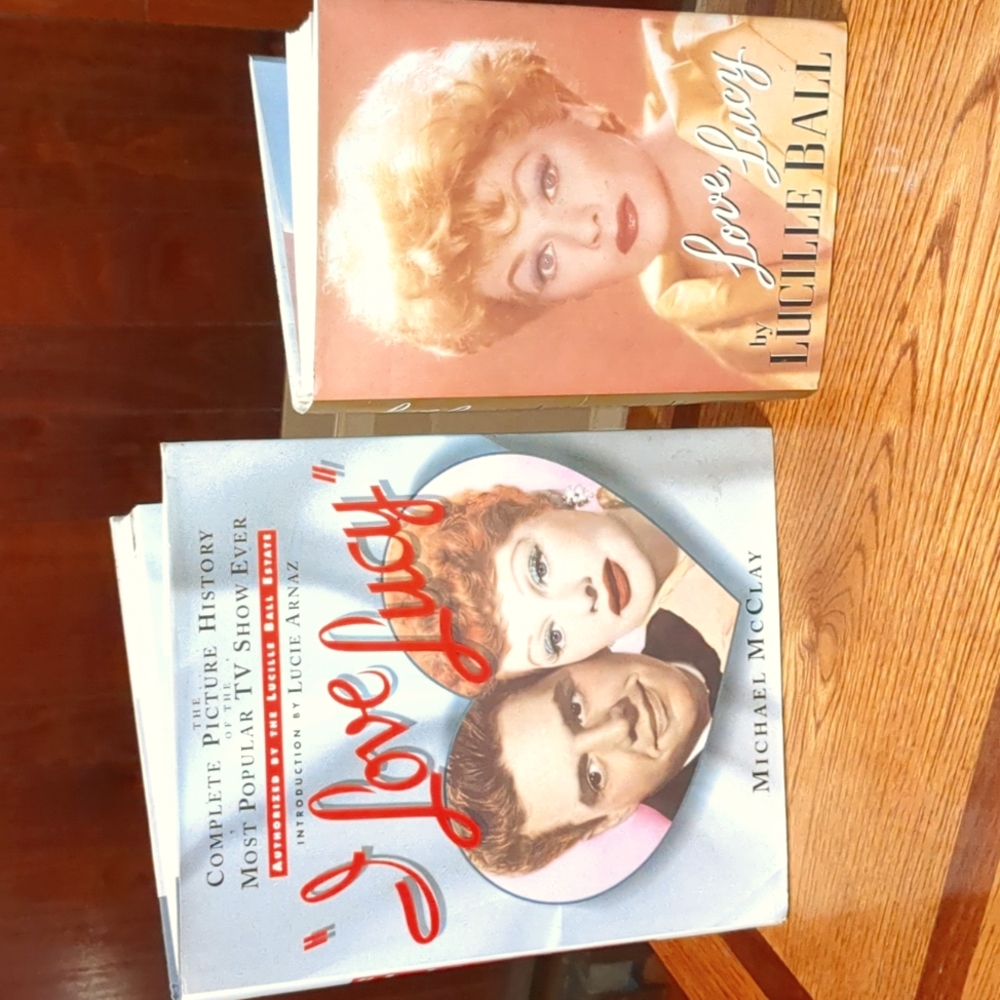 Two books all about the I love Lucy show and also about Lucille Ball..